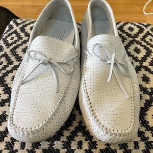 Mercanti Fiorentini White Driving Shoes Size 13
